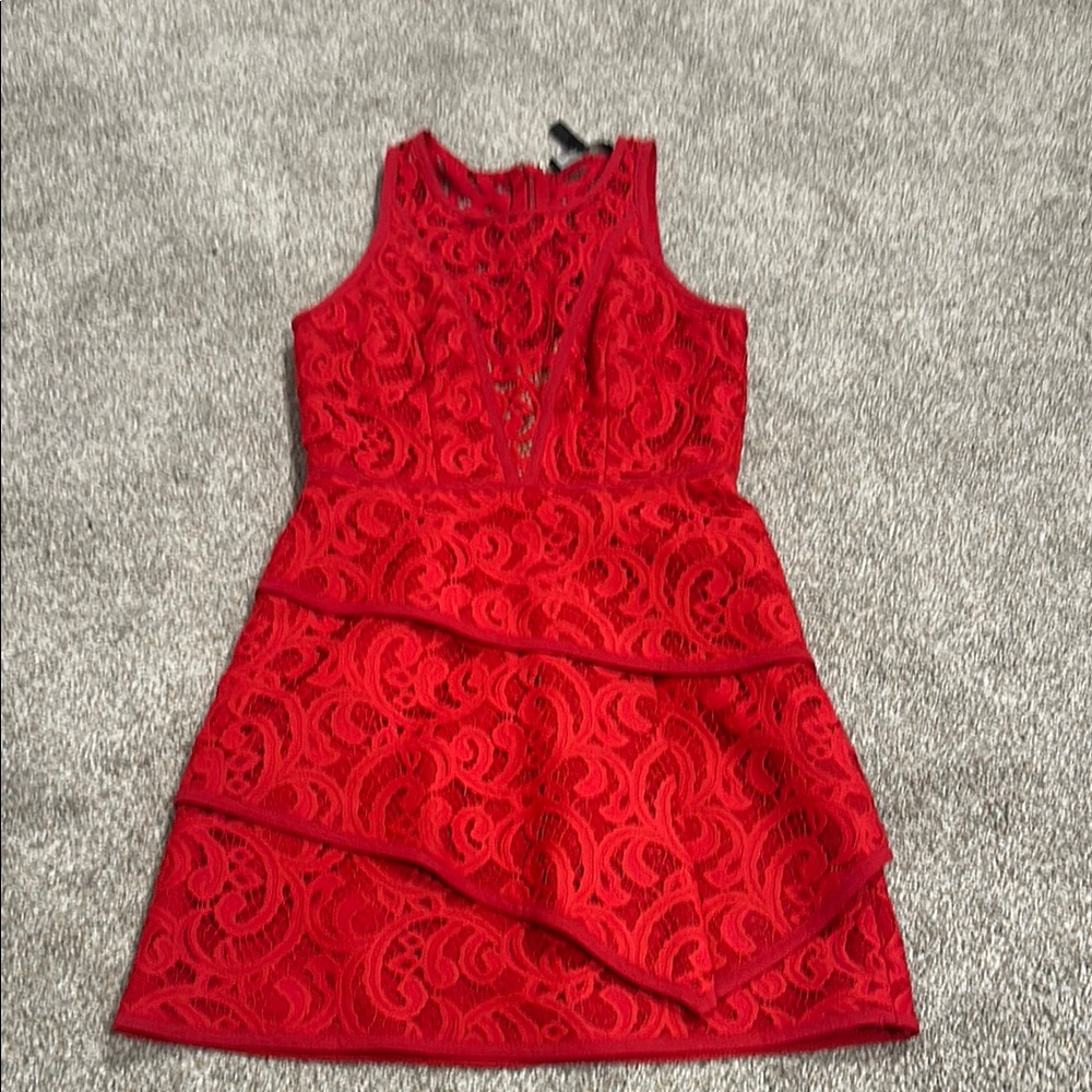 Fun/Fabulous Red Lace Dress